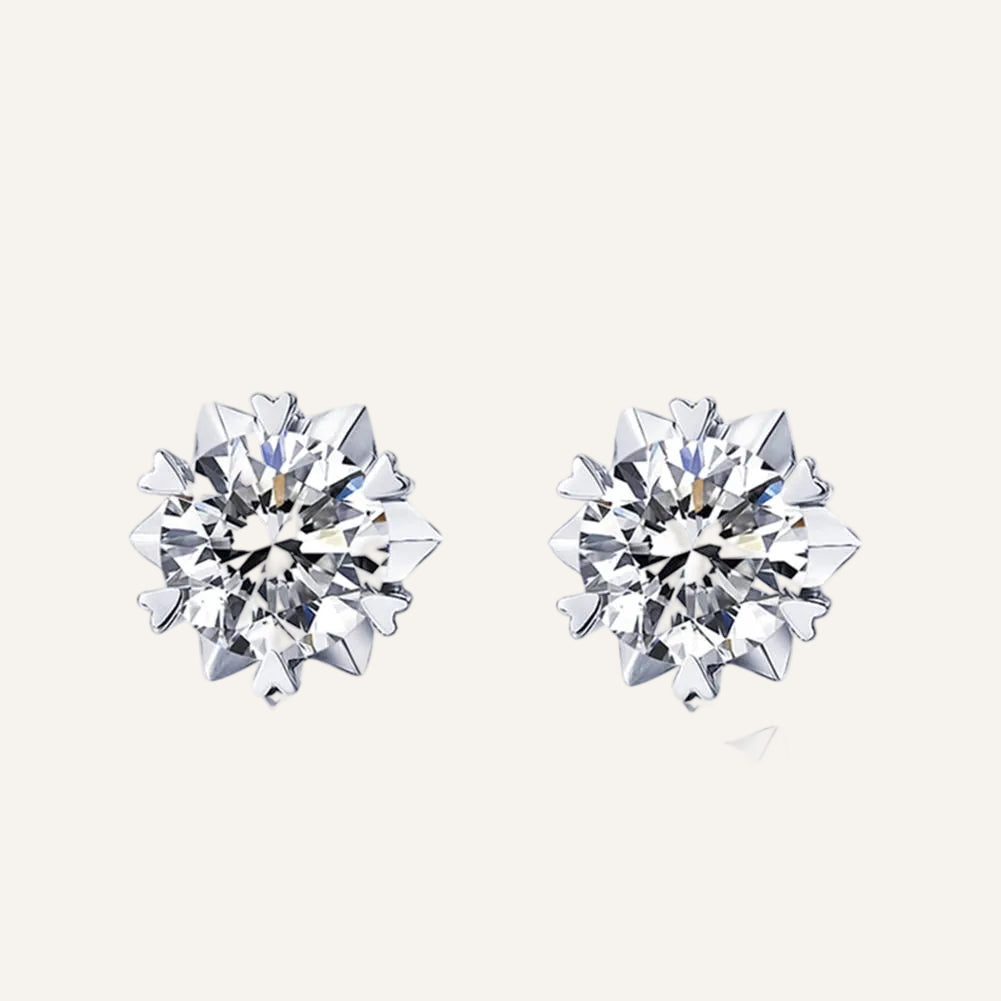 Neve snöflinga örhängen med moissanite från LunNoire